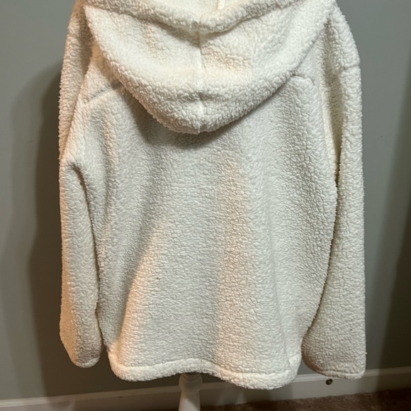 Old Navy White 1/4 Zip Pullover Fleece w/Pockets - Ladies Size 2XL - Picture 6 of 8
